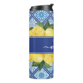 Lemon Blue Tile Thermosbecher (Nach links gedreht)