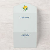 Lemon Blue Whimy Frame La Dolce Vita Brautparty All In One Einladung (Außenbereich)