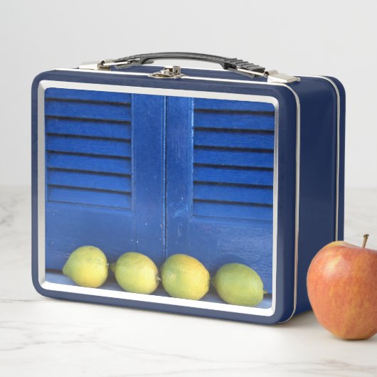 Lemon Blue Window Metal lunch box (Beispiel)