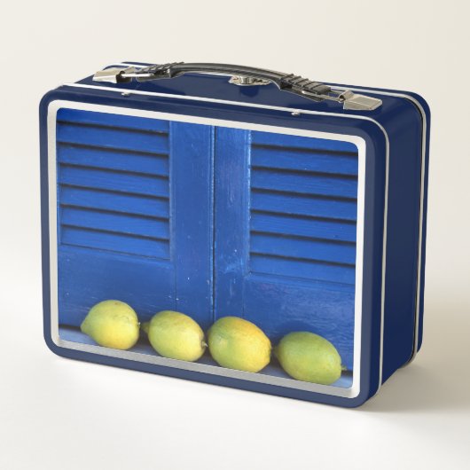 Lemon Blue Window Metal lunch box (Rückseite)