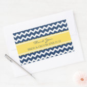Lemon Blue Zickzack Danke Ihnen Gastgeschenk Hochz Rechteckiger Aufkleber (Umschlag)
