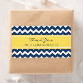 Lemon Blue Zickzack Wedding Labels (Insitu)