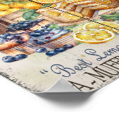 Lemon Blueberry Desserts Bauernhof Küche Poster (Ecke)