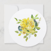 Lemon Blueberry Floral Wedding Einladung (Rückseite)