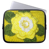 Lemon Blume Artisan Crochet Print Electronics Bag Laptopschutzhülle (Vorderseite)