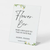 Lemon Blume Bar signieren Brautparty Blume Zeichen Sockelschild (Vorderseite)