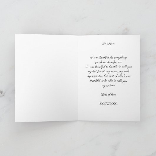 Lemon Blume glücklich Muttertag Karte (Innenseite)