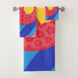 Lemon Blume Plate Badhandtuch Set