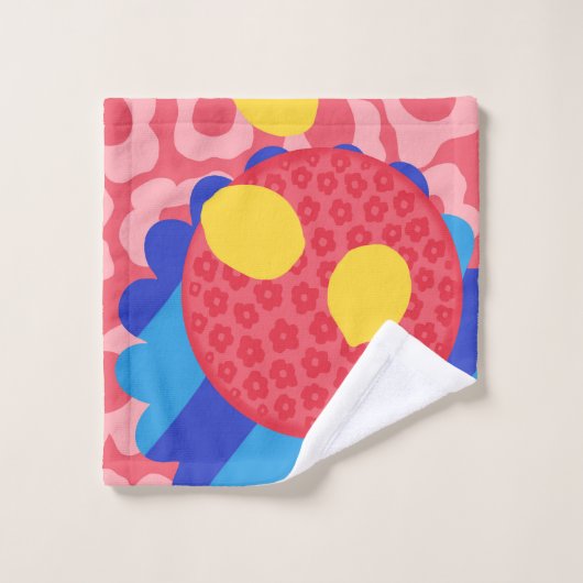 Lemon Blume Plate Badhandtuch Set (Waschlappen)