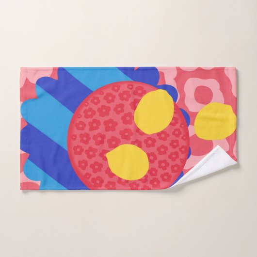 Lemon Blume Plate Badhandtuch Set (Handtuch)