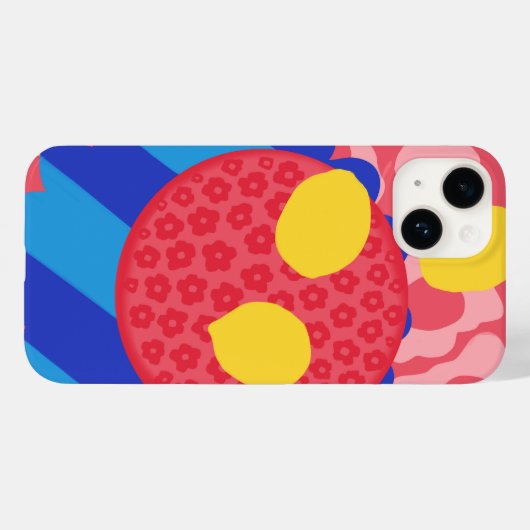 Lemon Blume Plate Case-Mate iPhone Hülle (Rückseite (Horizontal))