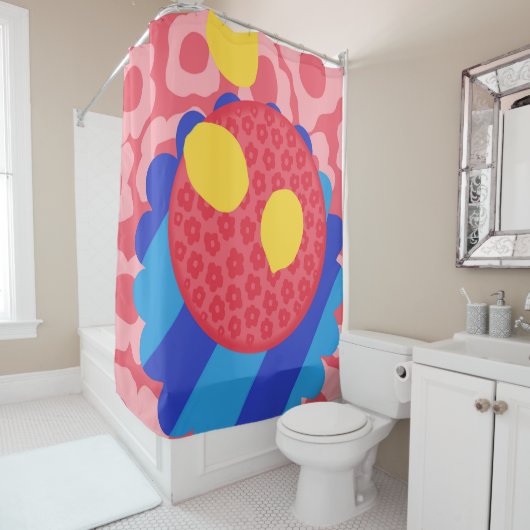 Lemon Blume Plate Duschvorhang (Beispiel)