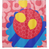 Lemon Blume Plate Duschvorhang (Vorderseite)
