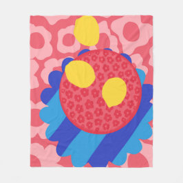 Lemon Blume Plate Fleecedecke