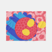 Lemon Blume Plate Fleecedecke (Vorderseite (Horizontal))