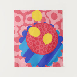 Lemon Blume Plate Wandteppich