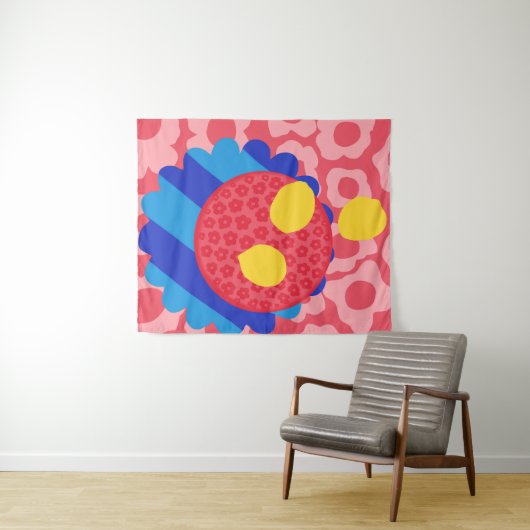 Lemon Blume Plate Wandteppich (Beispiel (Horizontal))