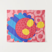 Lemon Blume Plate Wandteppich (Vorderseite (Horizontal))