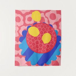 Lemon Blume Plate Wandteppich