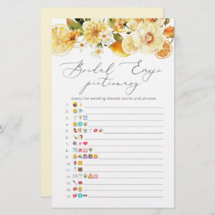 Lemon Blumenspiel Emoji-Brautparty