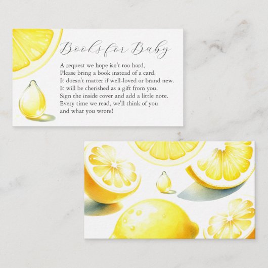 Lemon Book for Baby Invasion Enclosure Card Begleitkarte (Vorne/Hinten)