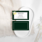 Lemon Border Emerald Green Wedding wünscht gute Ho Begleitkarte