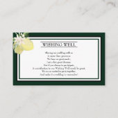Lemon Border Emerald Green Wedding wünscht gute Ho Begleitkarte (Vorderseite)