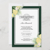 Lemon Border Green Main Squeeze Brautparty Einladung (Vorderseite)