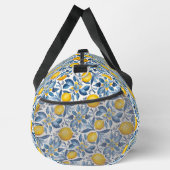 Lemon Botanical Blue and Yellow Summer Print Duffle Bag (Rechts)