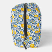 Lemon Botanical Blue and Yellow Summer Print Waschbeutel (Rechts)