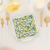 Lemon Botanical Blue Butterfells Serviette
