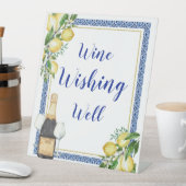 Lemon Botanical Blue Tile Wishing Well Sockelschild (In Situ)