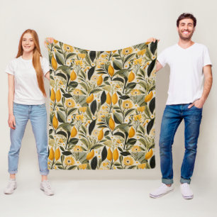Lemon Botanical Grove Fleecedecke