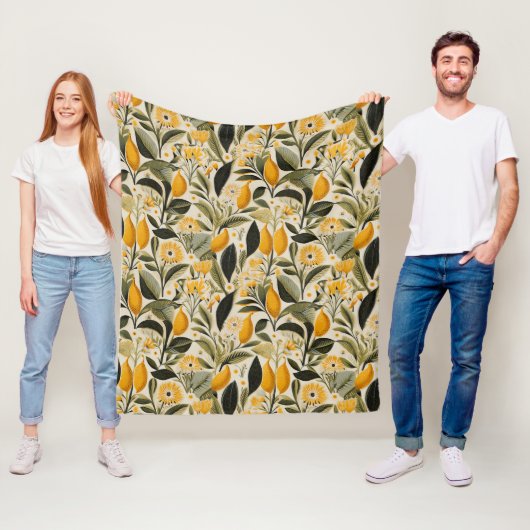 Lemon Botanical Grove Fleecedecke (Beispiel)