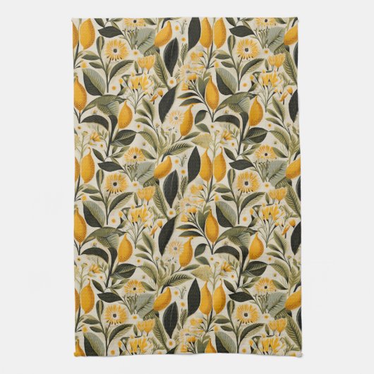 Lemon Botanical Grove Geschirrtuch (Vertikal)