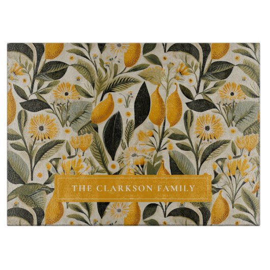 Lemon Botanical Grove Schneidebrett (Vorderseite)