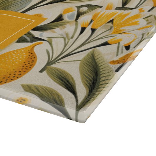 Lemon Botanical Grove Schneidebrett (Ecke)