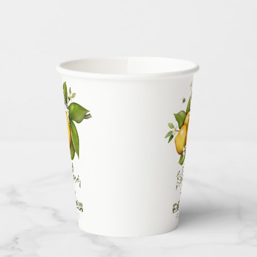 Lemon Botanical Pappbecher (Links)