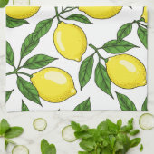 Lemon Botanical Seamless - Hand gezogen Geschirrtuch (Gefaltet)