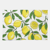 Lemon Botanical Seamless - Hand gezogen Geschirrtuch (Horizontal)