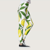Lemon Botanical Seamless - Hand gezogen Leggings (Rechts)
