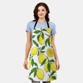 Lemon Botanical Seamless - Hand gezogen Schürze (Getragen)