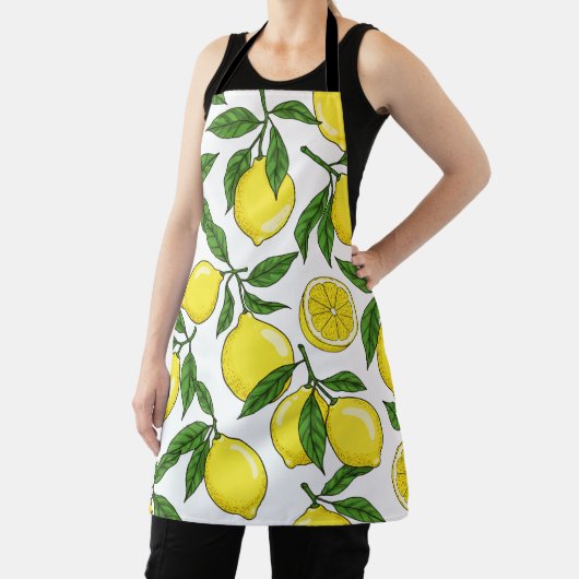 Lemon Botanical Seamless - Hand gezogen Schürze (InSitu)