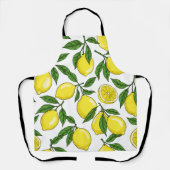 Lemon Botanical Seamless - Hand gezogen Schürze (Vorderseite)