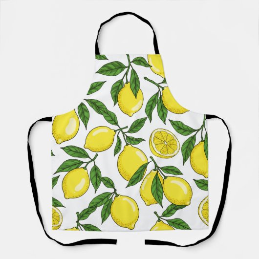 Lemon Botanical Seamless - Hand gezogen Schürze (Vorderseite)