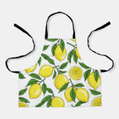 Lemon Botanical Seamless - Hand gezogen Schürze (Vorderseite)