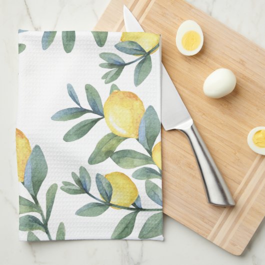 Lemon Botanical Teetuch Geschirrtuch (Viertel Falte)