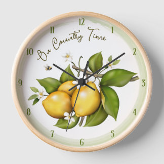 Lemon Botanische Küche Uhr