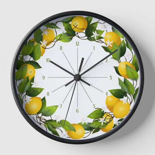 Lemon Botanische Küche Uhr (Vorderseite)