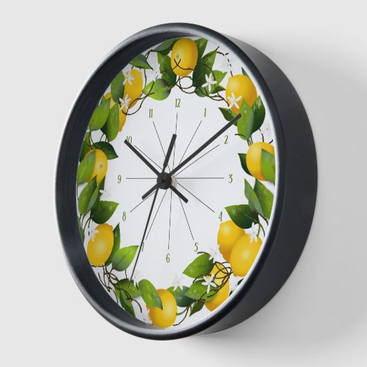 Lemon Botanische Küche Uhr (Winkel)